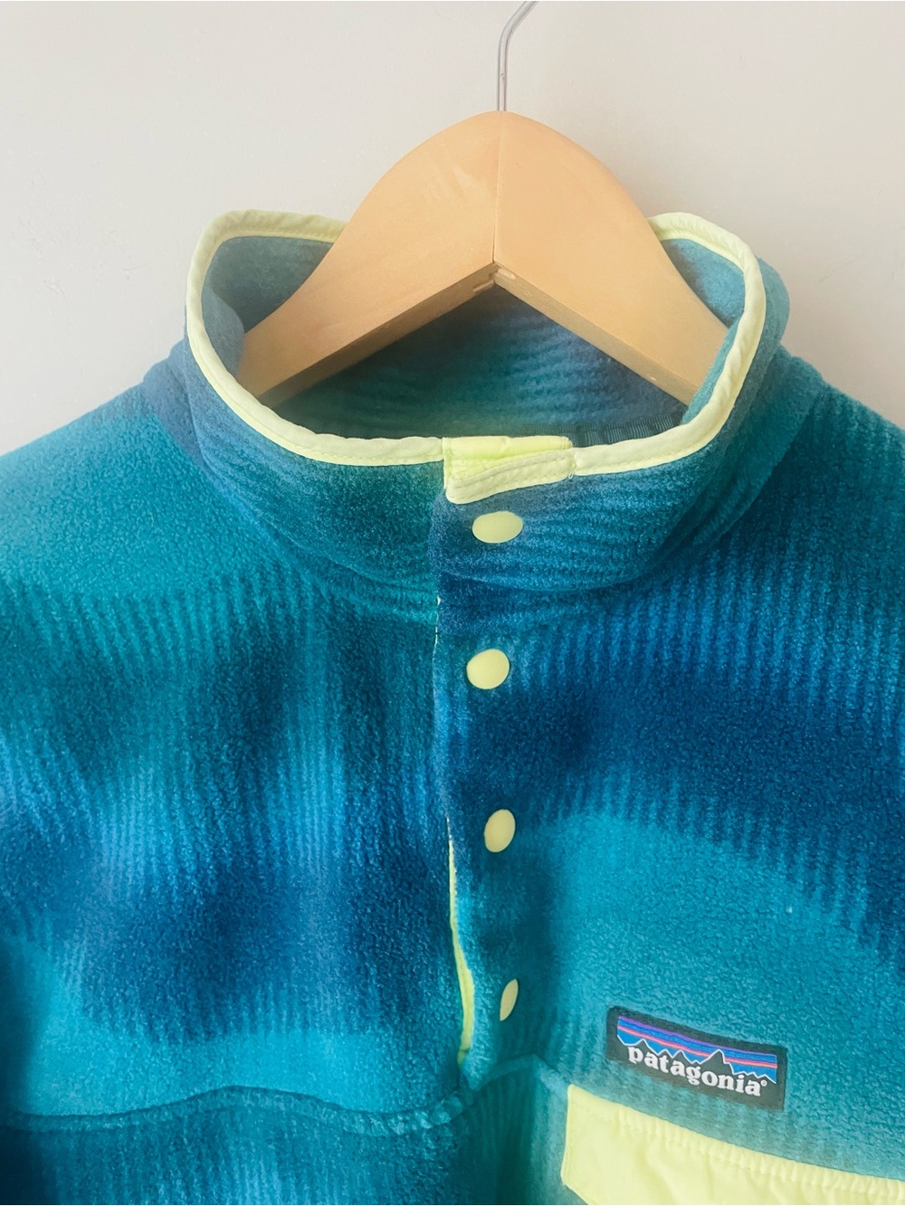 Patagonia Teal Dark Borealis Fleece Synchilla - Picture 4 of 8